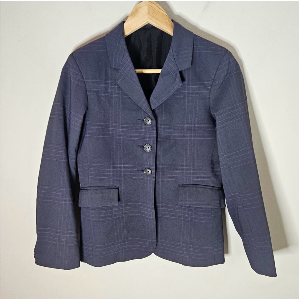 TuffRider Equestrian Show Coat Plaid Blazer Riding 12